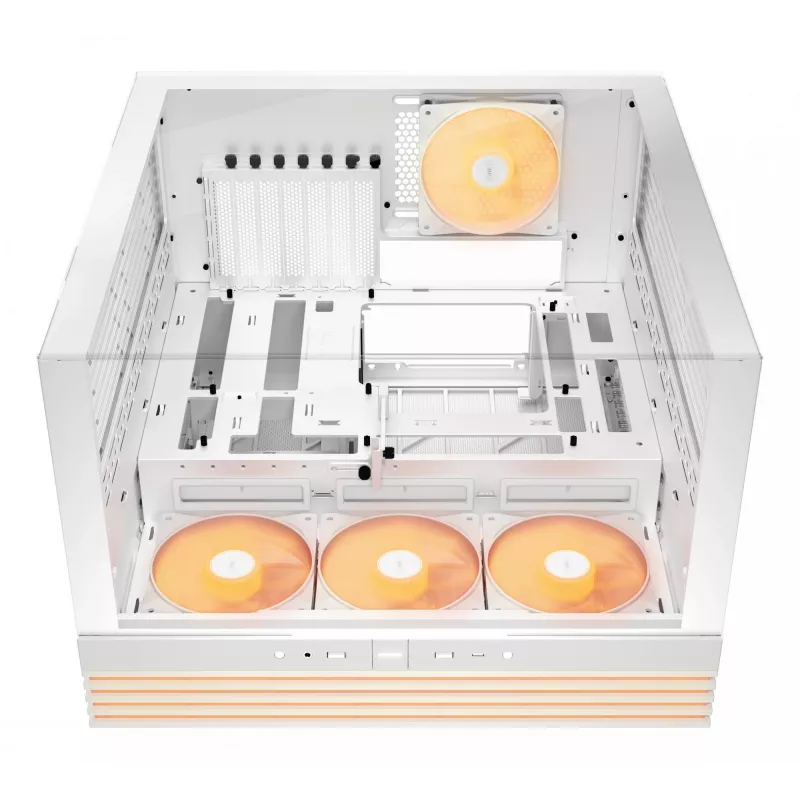 PC korpusas be quiet! LIGHT BASE 600 LX White Midi Tower — ATX, šoninis langas, ARGB priekis, USB-C, palaiko 360 mm radiatorių