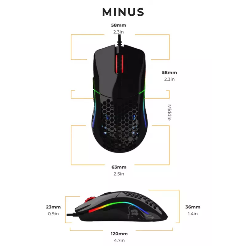 Glorious Gaming Glorious Model O- pelė Glossy (Juoda)