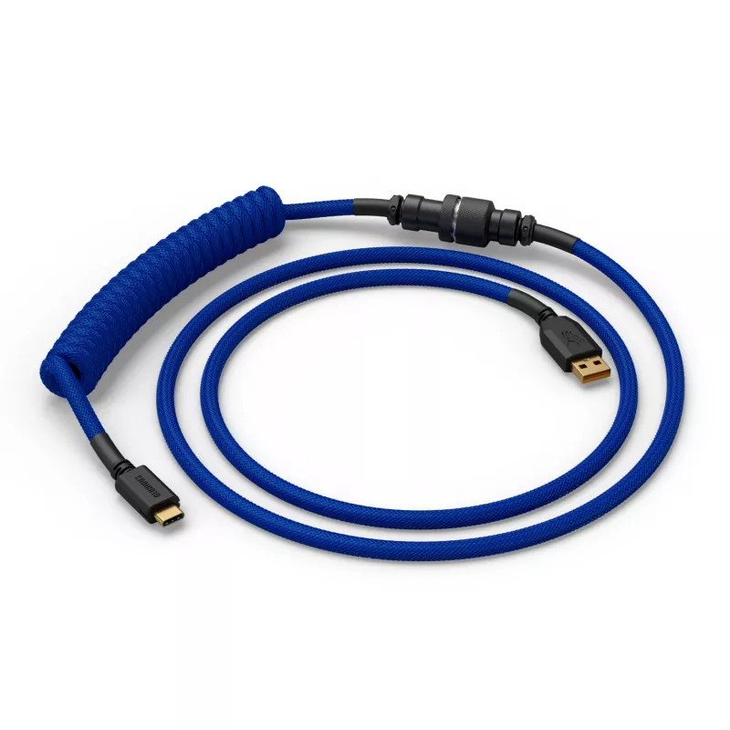 Suvyta USB laidas GLORIOUS mechaninėms klaviatūroms, GMMK Cobalt Blue GLO-KB-ACC-CBL-COIL-CBLU
