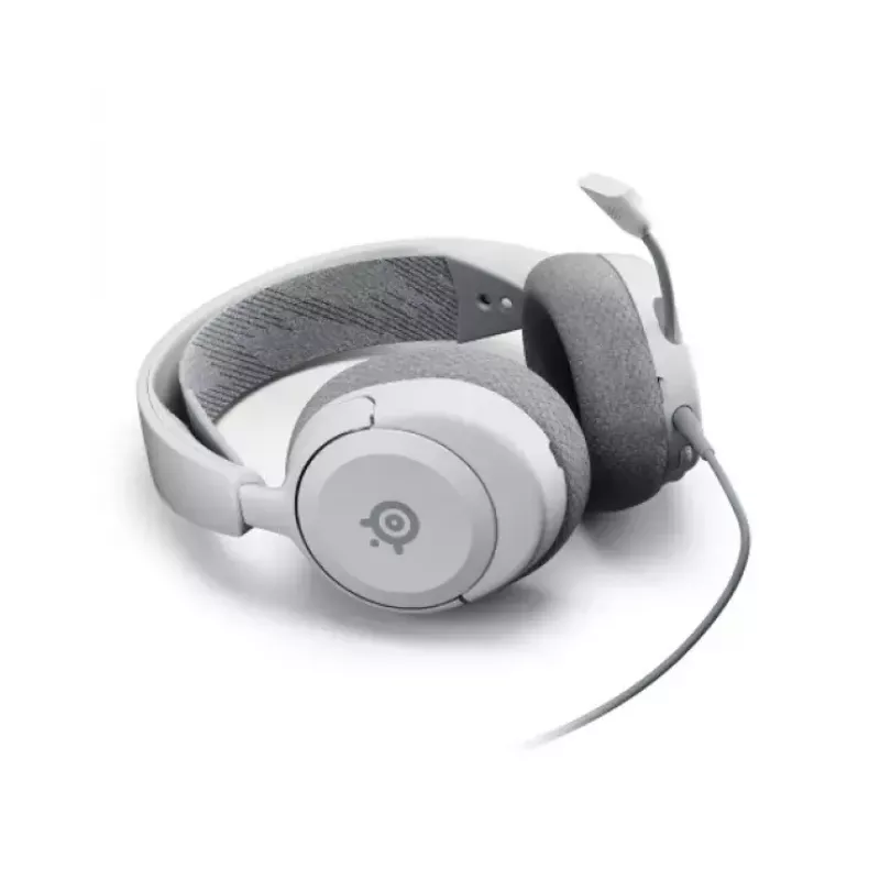 STEELSERIES Arctis Nova 1 laidinės ausinės, 3,5 mm, binauralinės, baltos, 1,2 m laidas, nuimamas, ištraukiamas mikrofonas