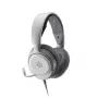 STEELSERIES Arctis Nova 1 laidinės ausinės, 3,5 mm, binauralinės, baltos, 1,2 m laidas, nuimamas, ištraukiamas mikrofonas