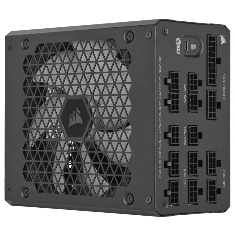 CORSAIR maitinimo šaltinis - 1000 vatų - Hx1000i - Visiškai modulinis itin žemo triukšmo platininis ATX kompiuteriui (ES)