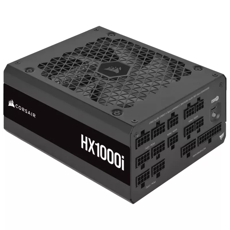 CORSAIR maitinimo šaltinis - 1000 vatų - Hx1000i - Visiškai modulinis itin žemo triukšmo platininis ATX kompiuteriui (ES)