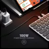 Axagon HMC-KB-US, USB 5Gbps centrinė stotelė su klaviatūra, HDMI 4K/60Hz, 3x USB-A, SD/mSD, garsas, PD 100, JAV išdėstymas