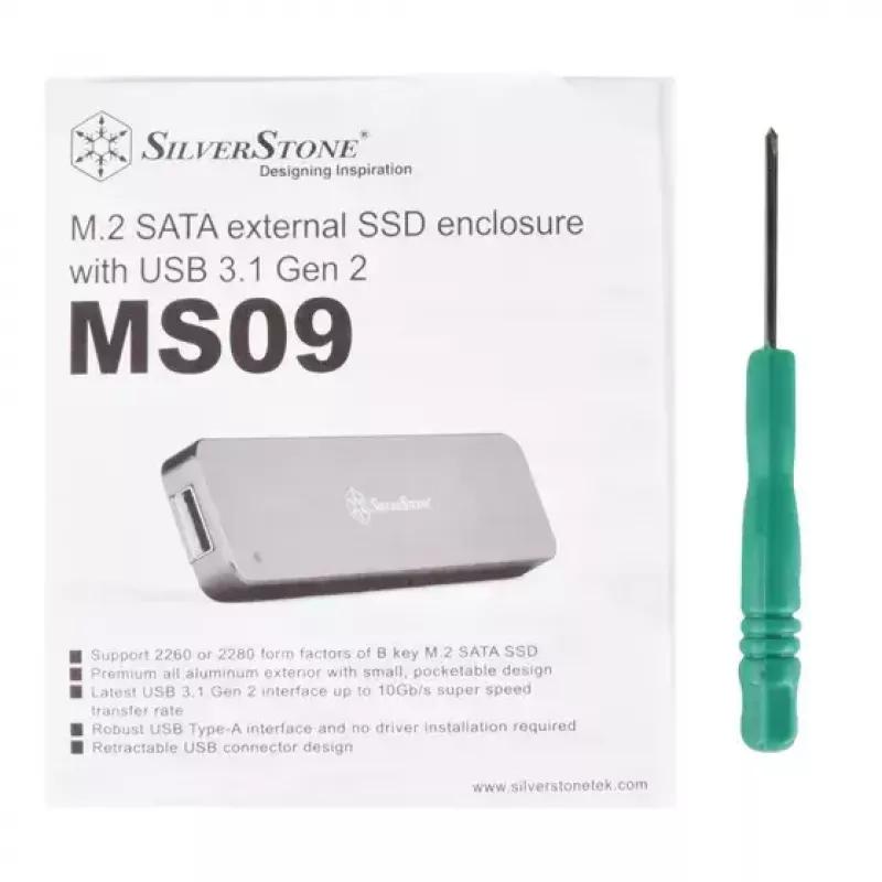 SSD korpusas Silverstone MS09
