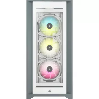 CORSAIR Icue 5000x RGB - Vidutinis ATX kompiuterio korpusas su grūdintu stiklu - Baltas