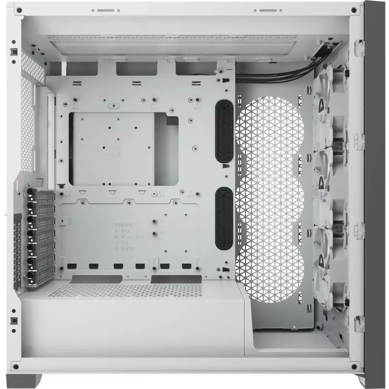 CORSAIR Icue 5000x RGB - Vidutinis ATX kompiuterio korpusas su grūdintu stiklu - Baltas