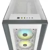 CORSAIR Icue 5000x RGB - Vidutinis ATX kompiuterio korpusas su grūdintu stiklu - Baltas