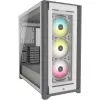 CORSAIR Icue 5000x RGB - Vidutinis ATX kompiuterio korpusas su grūdintu stiklu - Baltas