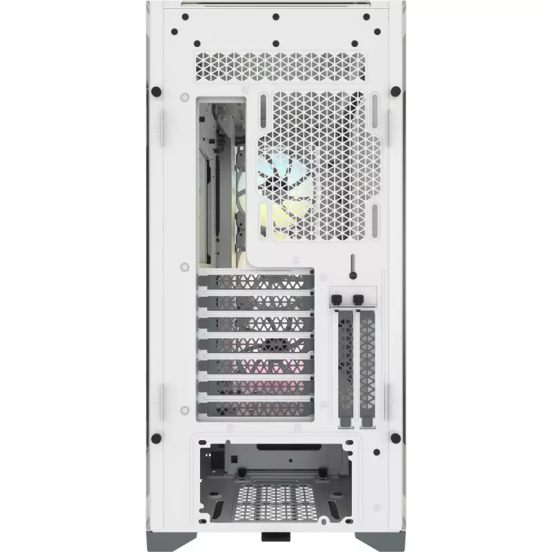 CORSAIR Icue 5000x RGB - Vidutinis ATX kompiuterio korpusas su grūdintu stiklu - Baltas