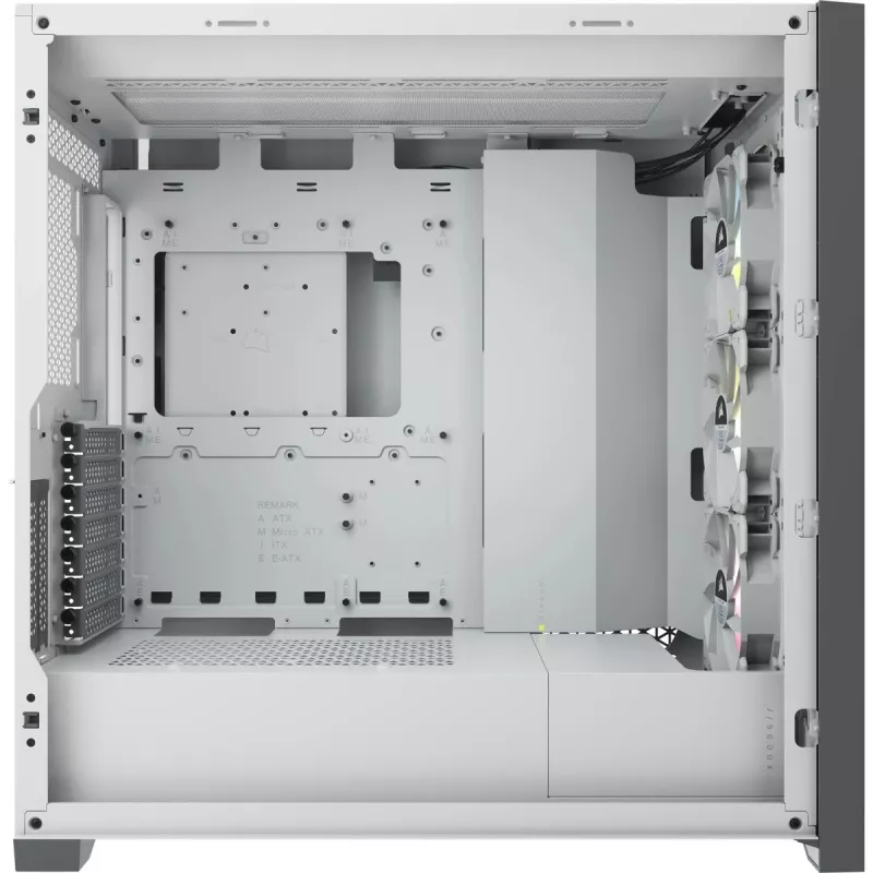 CORSAIR Icue 5000x RGB - Vidutinis ATX kompiuterio korpusas su grūdintu stiklu - Baltas