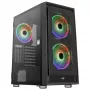 Aerocool GRAPHITEV3 kompiuterio korpusas su 3 ARGB 14 cm ventiliatoriais