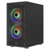 Aerocool GRAPHITEV3 kompiuterio korpusas su 3 ARGB 14 cm ventiliatoriais