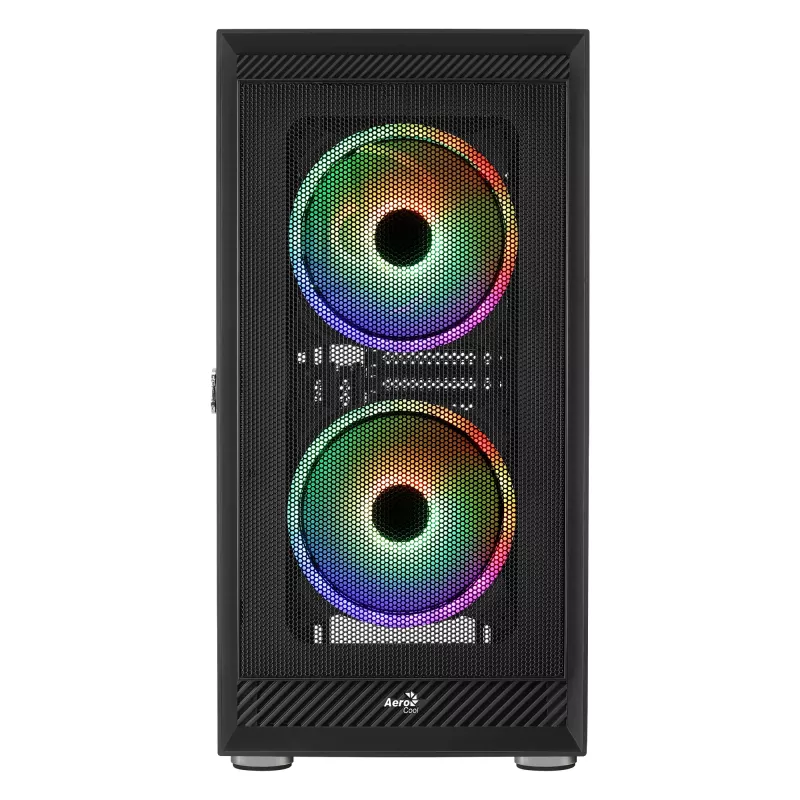 Aerocool GRAPHITEV3 kompiuterio korpusas su 3 ARGB 14 cm ventiliatoriais