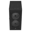 Aerocool GRAPHITEV3 kompiuterio korpusas su 3 ARGB 14 cm ventiliatoriais