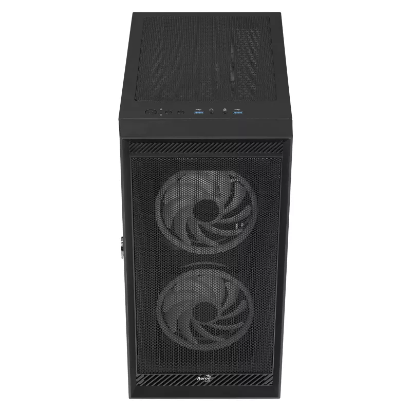 Aerocool GRAPHITEV3 kompiuterio korpusas su 3 ARGB 14 cm ventiliatoriais