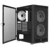 Aerocool GRAPHITEV3 kompiuterio korpusas su 3 ARGB 14 cm ventiliatoriais