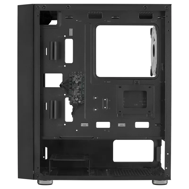 Aerocool GRAPHITEV3 kompiuterio korpusas su 3 ARGB 14 cm ventiliatoriais