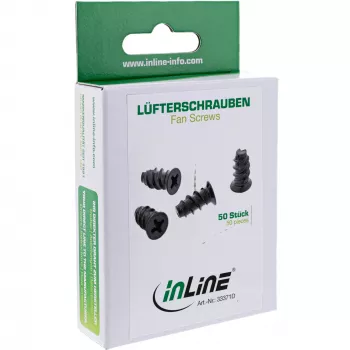InLine ventiliatoriaus varžtai 5,0x10,0 mm juodi 50 vnt.