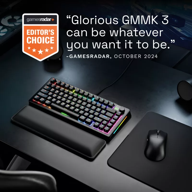 Glorious Gaming GMMK 3 PRO 75% Prebuilt Wired Juoda - US