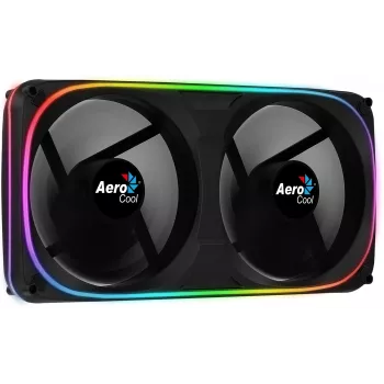 Aerocool ASTRO24 Dual Fan PC 12cm ARGB LED Antivibracinė atrama juoda
