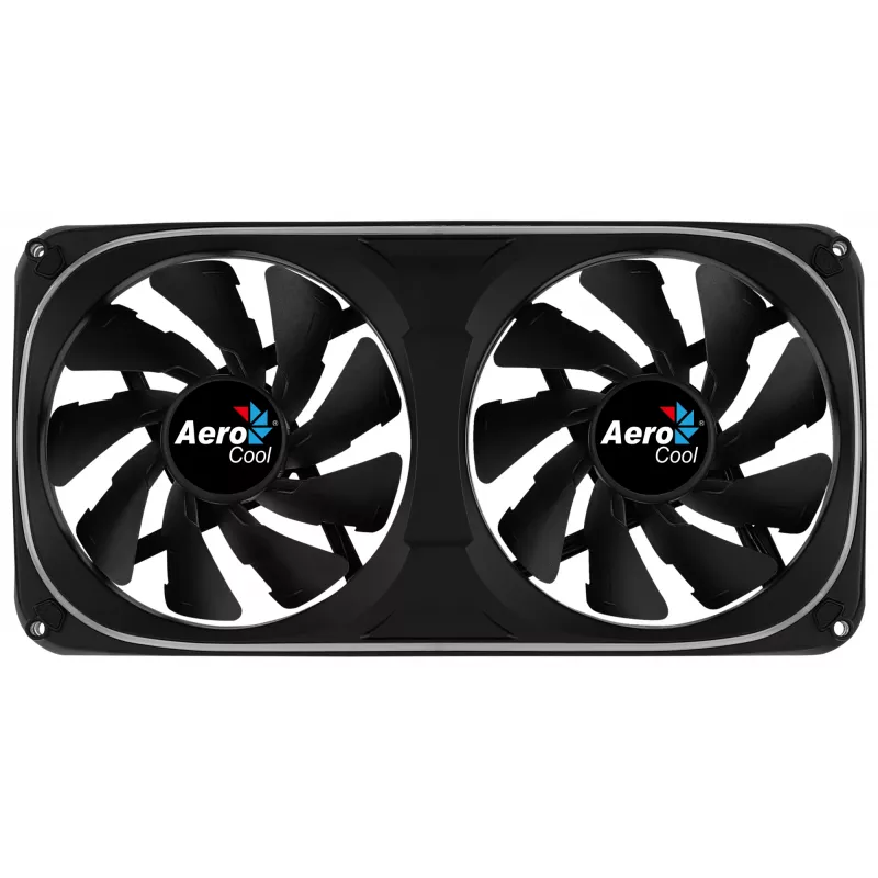 Aerocool ASTRO24 Dual Fan PC 12cm ARGB LED Antivibracinė atrama juoda