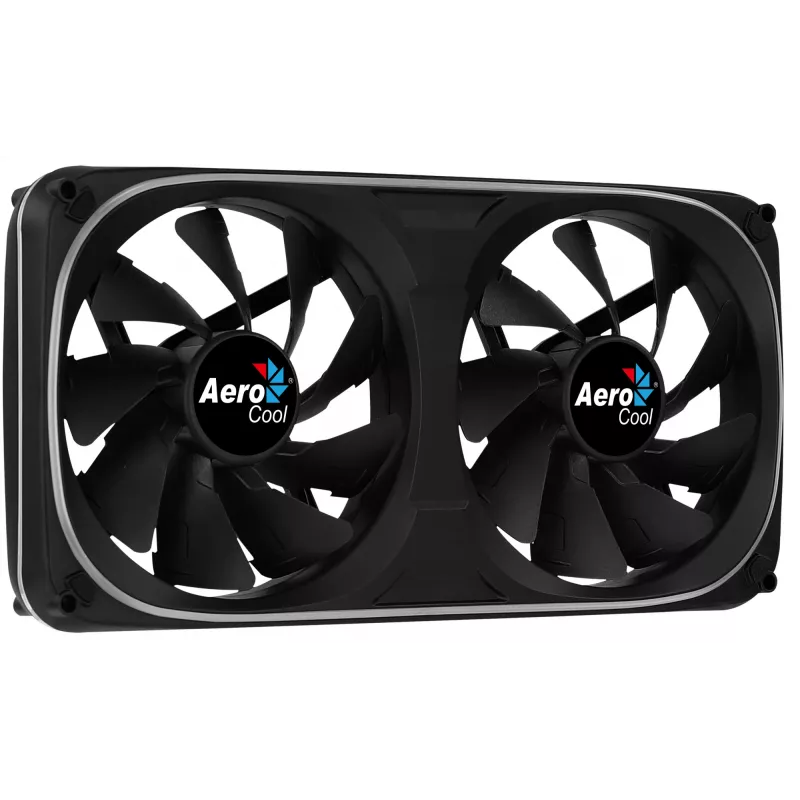 Aerocool ASTRO24 Dual Fan PC 12cm ARGB LED Antivibracinė atrama juoda