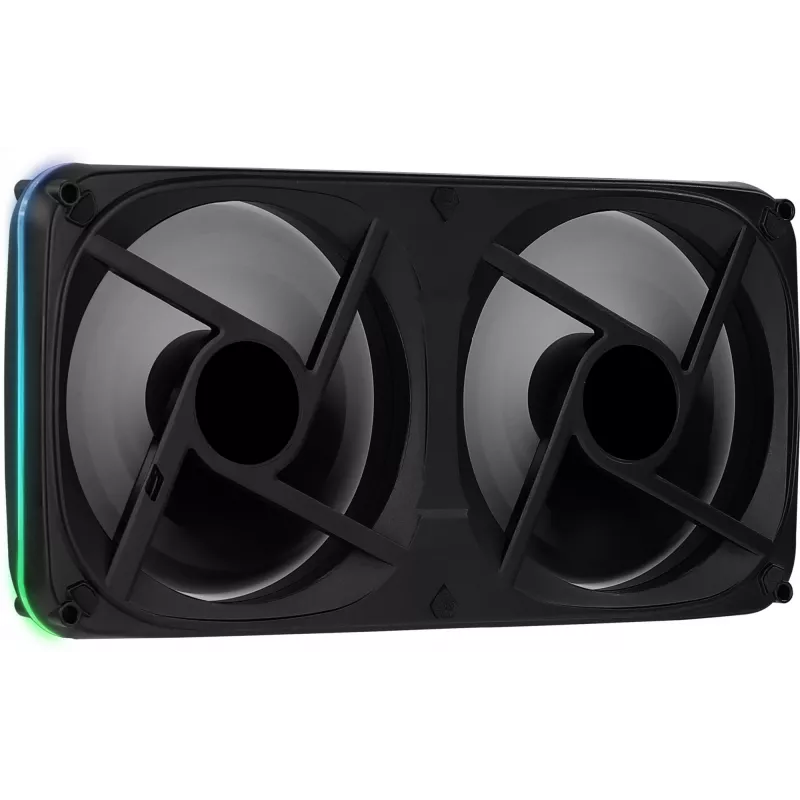 Aerocool ASTRO24 Dual Fan PC 12cm ARGB LED Antivibracinė atrama juoda