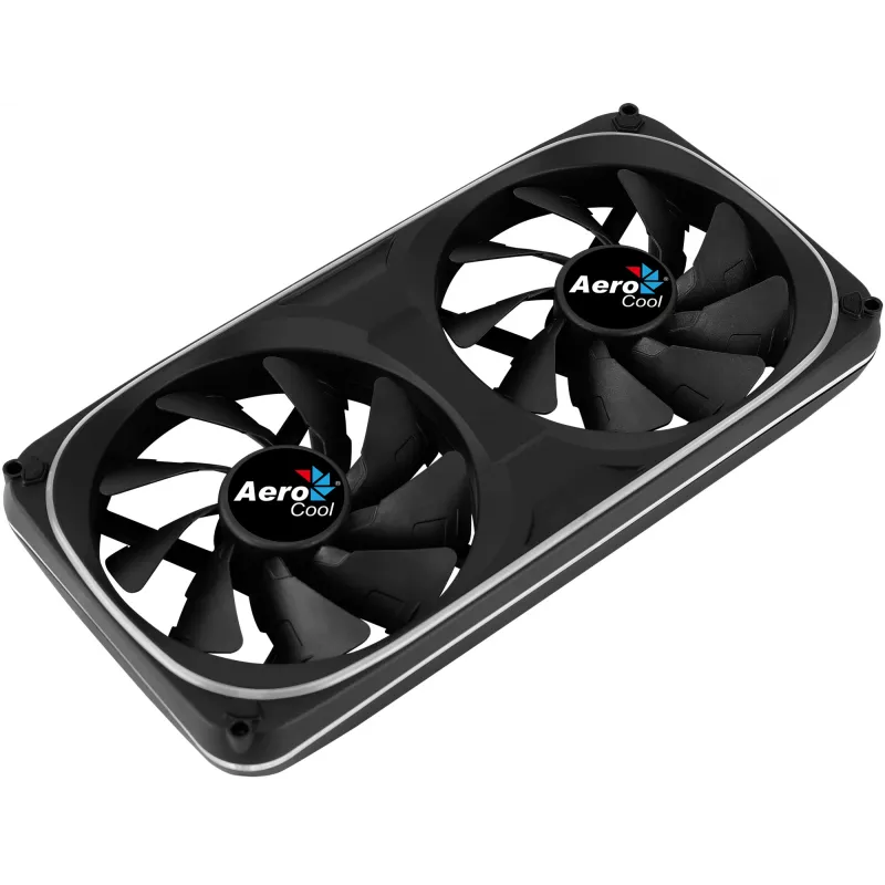 Aerocool ASTRO24 Dual Fan PC 12cm ARGB LED Antivibracinė atrama juoda
