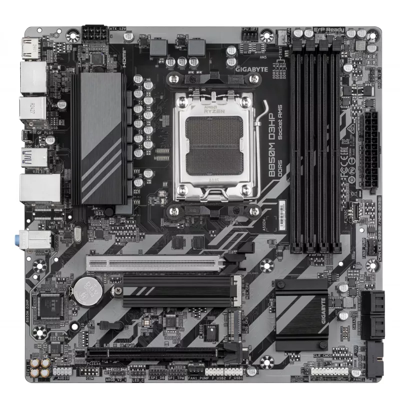 Motininė plokštė GIGABYTE B850M D3HP, AMD B850, AM5, Micro ATX