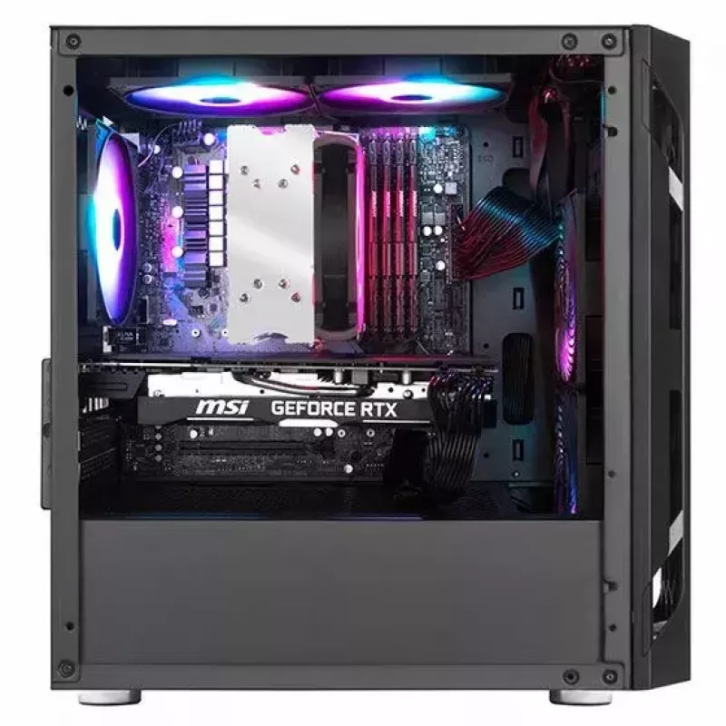 PC korpusas Sidabrinėstone FARA H1M Micro Tower Juoda