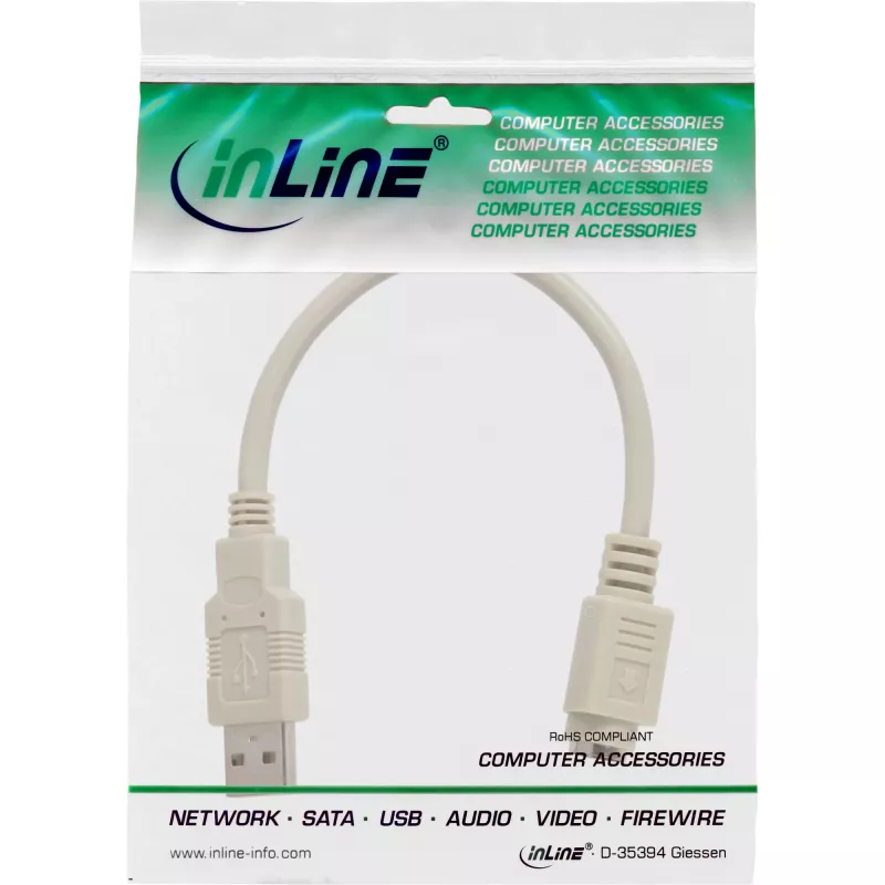 USB adapterio kabelis USB A tipo kištukas / PS/2 lizdas InLine 33102