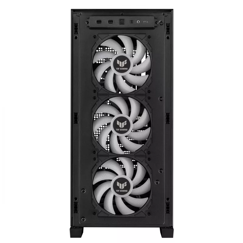 PC Case ASUS TUF Gaming GT302 ARGB Midi Tower Juoda — Tempered Glass, 3x140mm Front + 1x140mm Rear, USB-C