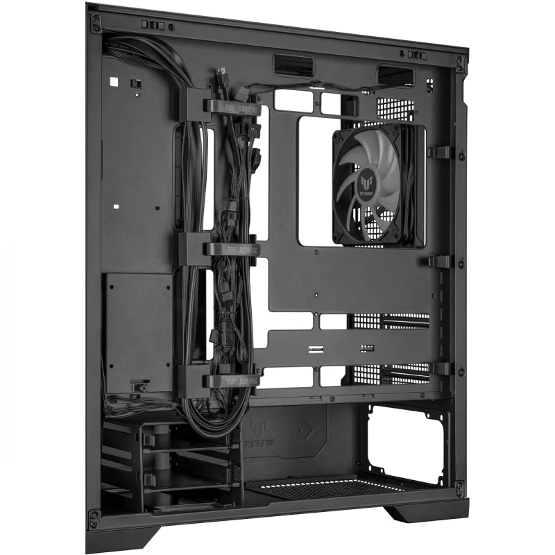 PC Case ASUS TUF Gaming GT302 ARGB Midi Tower Juoda — Tempered Glass, 3x140mm Front + 1x140mm Rear, USB-C