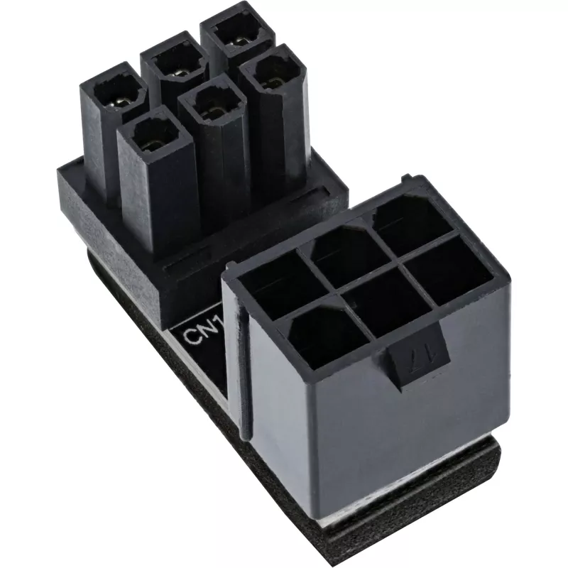 InLine maitinimo adapteris vidinis 180° ATX 6 kontaktų kištukas-lizdas juodas 26636E