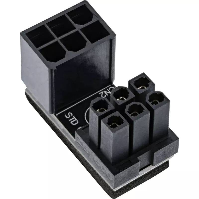 InLine maitinimo adapteris vidinis 180° ATX 6 kontaktų kištukas-lizdas juodas 26636E