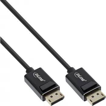 InLine DisplayPort 2.0 laidas, 8K4K UHBR, juodas, paauksuoti kontaktai, 3m