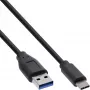 InLine USB 3.2 Gen.1x2 kabelis, USB-C kištukas / USB-A kištukas, juodas, 0,5 m