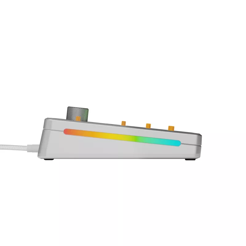 Mechaninė klaviatūra GLORIOUS GMMK 3 PRO 65% Barebones laidinė sidabrinė — 65% USB RGB, 2 m laidas