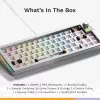 Mechaninė klaviatūra GLORIOUS GMMK 3 PRO 65% Barebones laidinė sidabrinė — 65% USB RGB, 2 m laidas