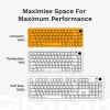 Mechaninė klaviatūra GLORIOUS GMMK 3 PRO 65% Barebones laidinė sidabrinė — 65% USB RGB, 2 m laidas