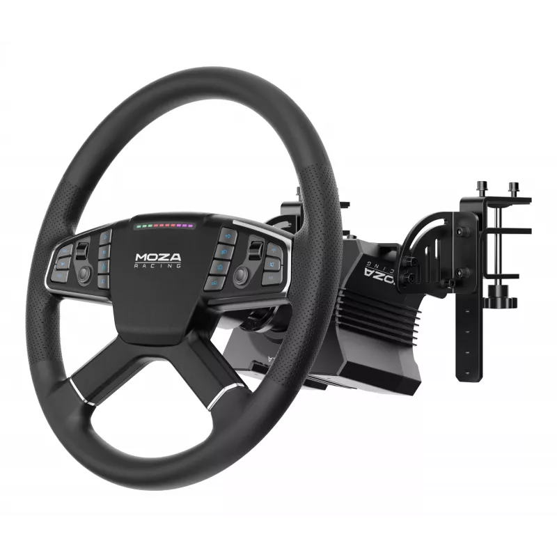 Moza Racing MOZA Trucking Bundle, lenktynių vairas, juodas, American Truck Simulator Euro Truck Simulator 2, CE, 470 mm, 310 mm