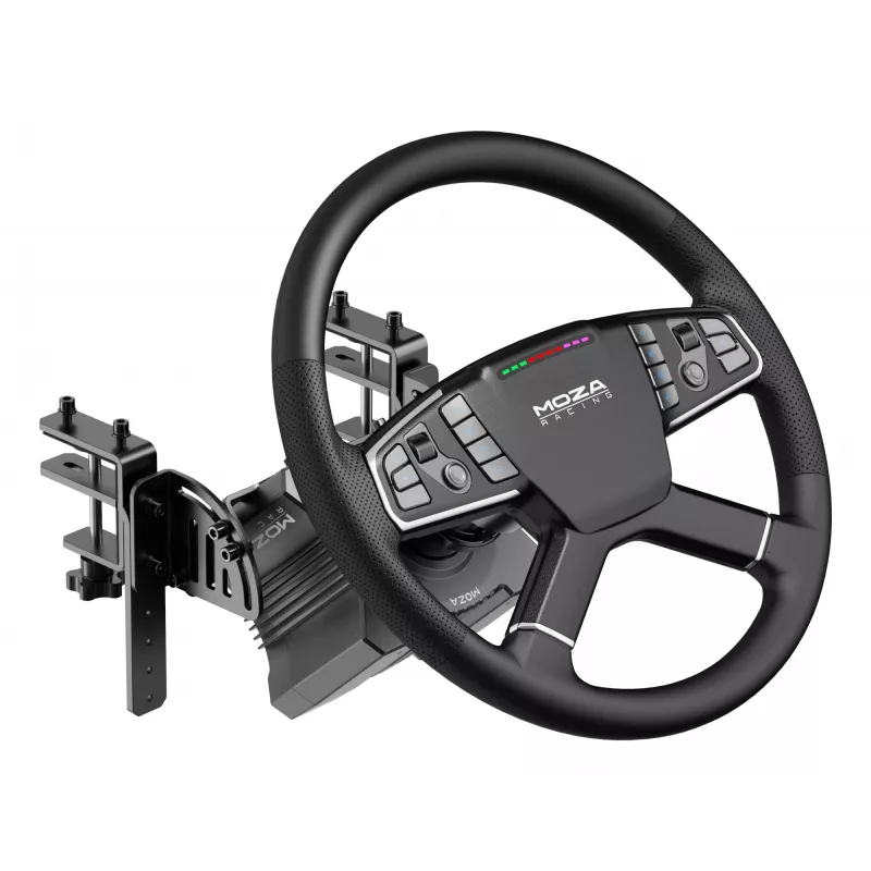 Moza Racing MOZA Trucking Bundle, lenktynių vairas, juodas, American Truck Simulator Euro Truck Simulator 2, CE, 470 mm, 310 mm