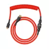 Susuktas USB laidas GLORIOUS, skirtas GMMK Crimson Red — nuimamas klaviatūros laidas, susukta konstrukcija