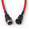 Susuktas USB laidas GLORIOUS, skirtas GMMK Crimson Red — nuimamas klaviatūros laidas, susukta konstrukcija
