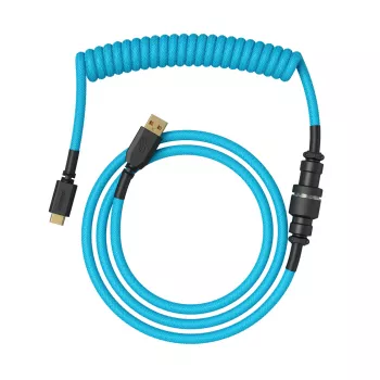 Suvyta USB kabelis GLORIOUS GMMK Electric Blue – Nuimamas klaviatūros kabelis, stačiakampės jungtys