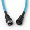 Suvyta USB kabelis GLORIOUS GMMK Electric Blue – Nuimamas klaviatūros kabelis, stačiakampės jungtys