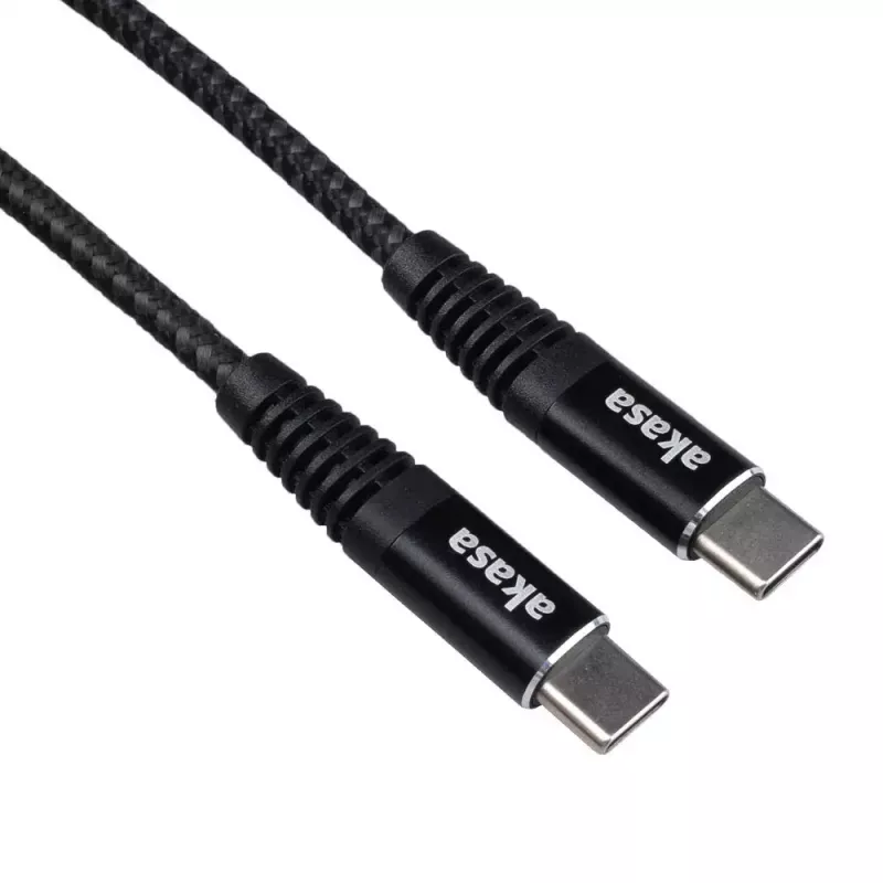 USB kabelis Akasa AK-CBUB54-10BK 1m USB C Juoda