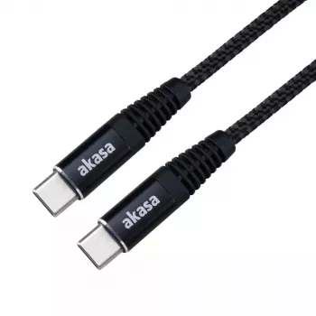 USB kabelis Akasa AK-CBUB54-10BK 1m USB C Juoda