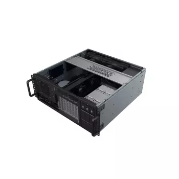 Serverio korpusas Sidabrinėstone RM46-502-I juodas ATX 1x80mm ventiliatorius